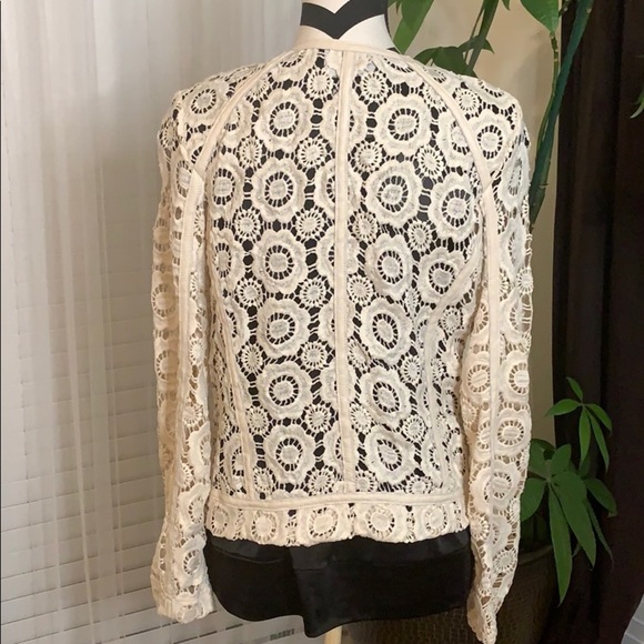 Neiman Marcus Crochet with Lambskin Jacket SALE